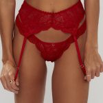 Cinta Liga em Renda com Clip Roma