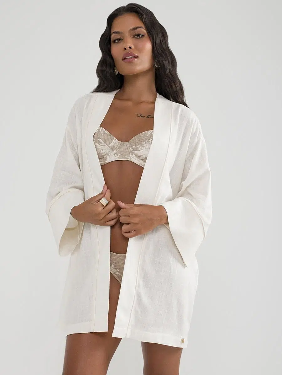 Kimono Aberto Preto Wave - Imagem 4