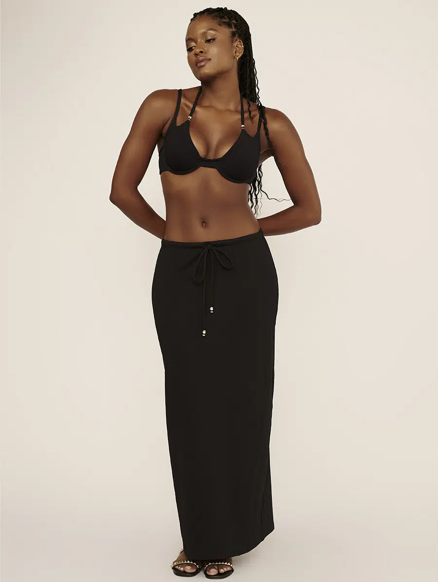Saia Midi Preto Nix - Imagem 4