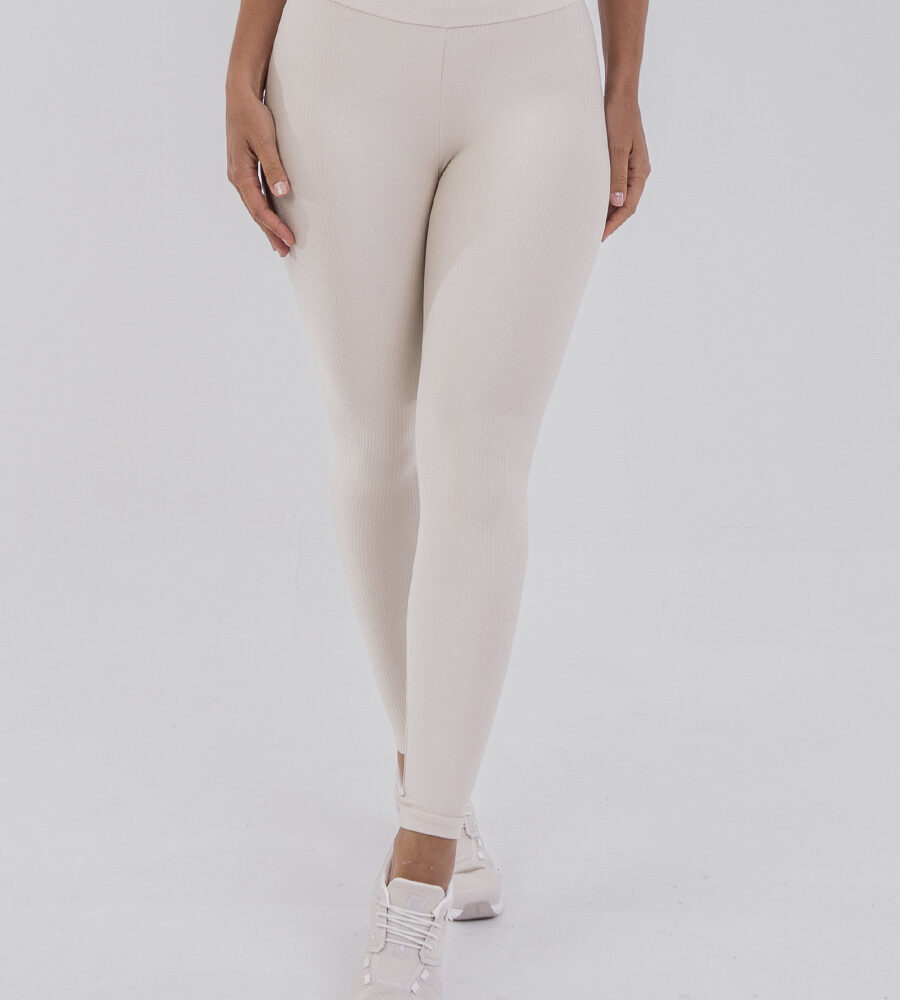 Calça legging Chevry Luna Belles Active com cós alto duplo e textura moderna.